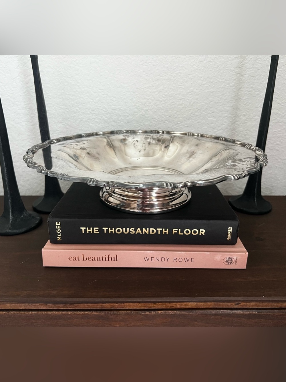 Vintage Oneida Silverplate Pedestal Bowl